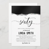 Einladung von sechzig Diamond zum Geburtstag (Vorne/Hinten)