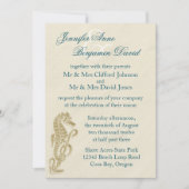 Einladung von Seepferd Hochzeit (Vorderseite)