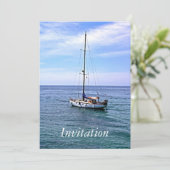 Einladung von Segelbooten (Stehend Vorderseite)