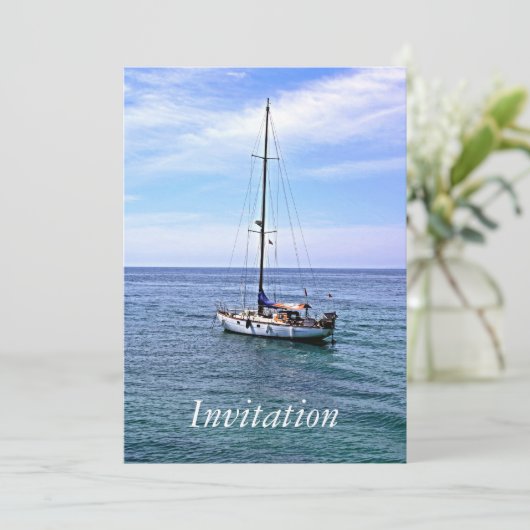 Einladung von Segelbooten (Stehend Vorderseite)