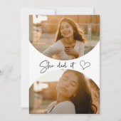 Einladung von Senior Abschluss, sie tat es (Vorderseite)