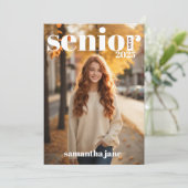 Einladung von Senior Grad Foto (Stehend Vorderseite)