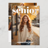 Einladung von Senior Grad Foto (Vorne/Hinten)