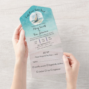 Einladung von Set Sail Hochzeit