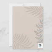 Einladung von Shadow Palm Tan und Korallendusche (Rückseite)