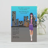 Einladung von Shopping Girl (Stehend Vorderseite)