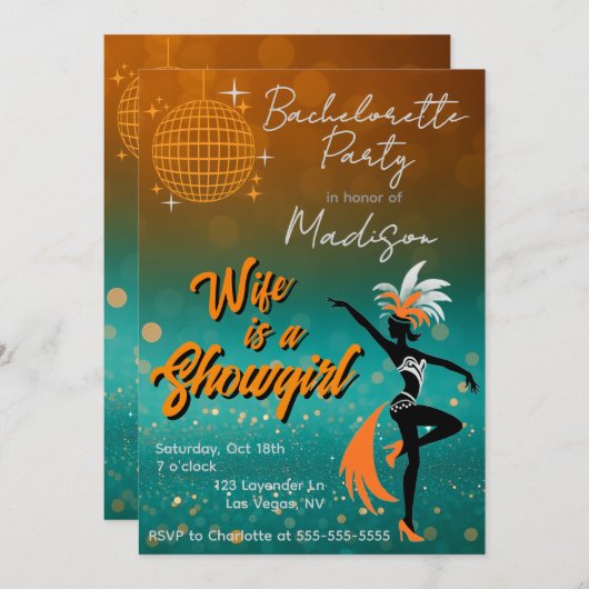 Einladung von Showgirl (Vorne/Hinten)