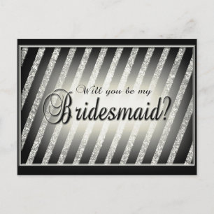 Einladung von Silber, Gold und Black Bridesmaid
