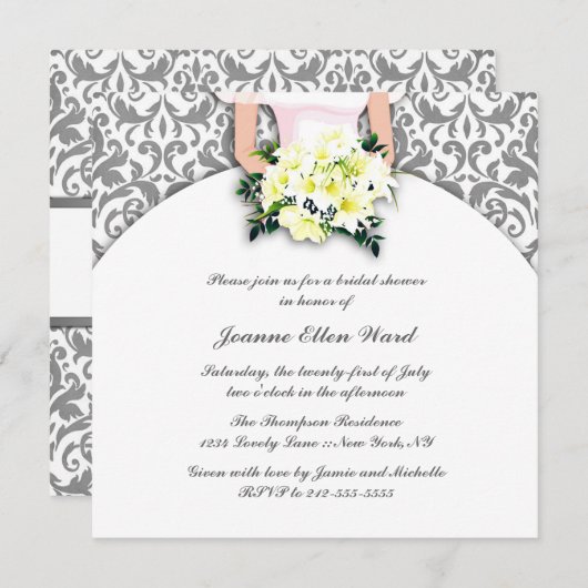 Einladung von Silber- und Gelbbrauendusche (Vorne/Hinten)