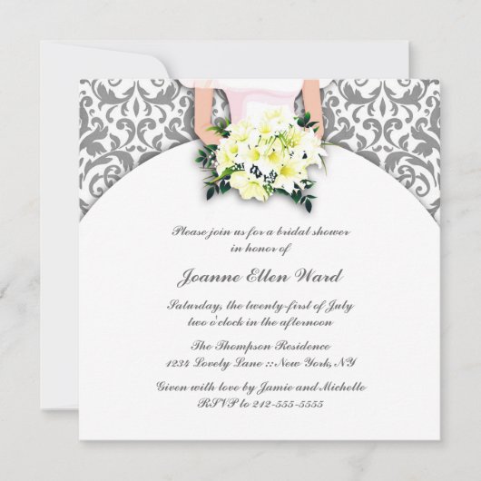 Einladung von Silber- und Gelbbrauendusche (Vorderseite)