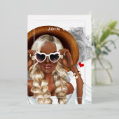 Einladung von Silberfarben-Junggeselinnen-Abschied (Stehend vorne)