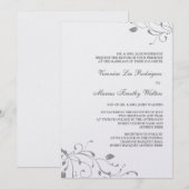 Einladung von Silver Floral Decal (Vorne/Hinten)