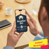 Einladung von Simple Blue Ramadan Iftar (Portrait)