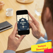 Einladung von Simple Blue Ramadan Iftar (Portrait)