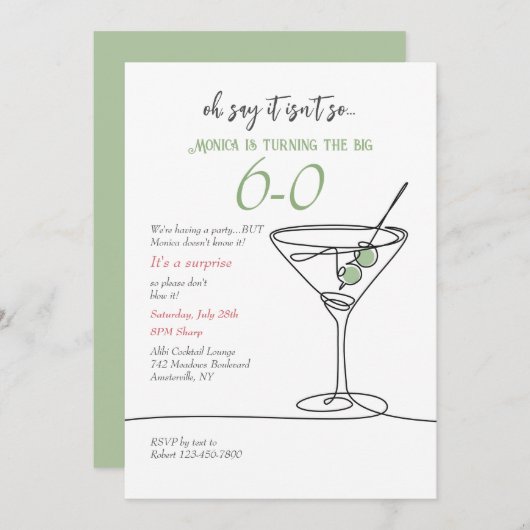 Einladung von Simple Martini (Vorne/Hinten)