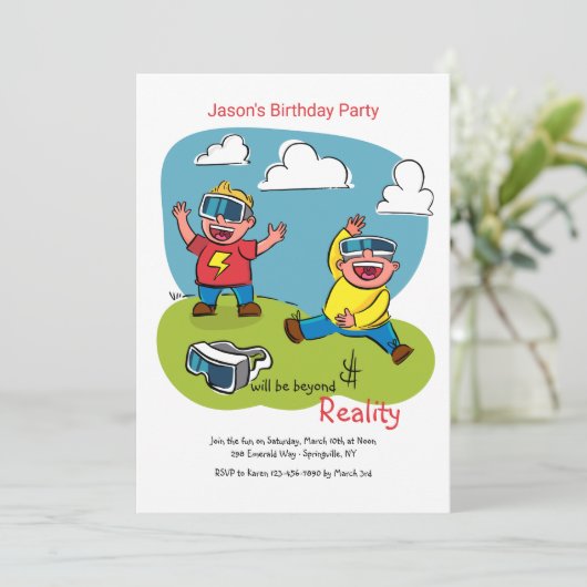 Einladung von Simulationsbrillen (Stehend Vorderseite)