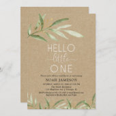 Einladung von Sip and See Rustic kraft treffen und (Vorne/Hinten)