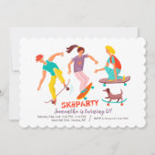 Einladung von Skateboardern (Vorderseite)