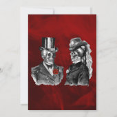 Einladung von Skeleton Skulls Hochzeit (Rückseite)