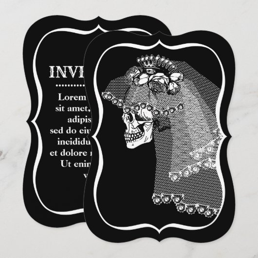 Einladung von Skull Bride (Vorne/Hinten)