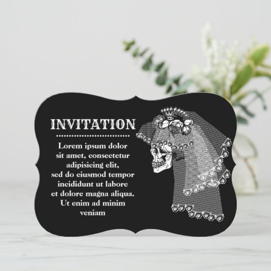 Einladung von Skull Bride (Stehend Vorderseite)