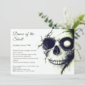 Einladung von Skull - Dunkles & Spooky-Party (Stehend Vorderseite)