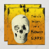 Einladung von Skull Halloween-Party (Vorne/Hinten)