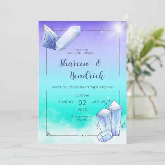 Einladung von Sky Design Wedding (Stehend Vorderseite)