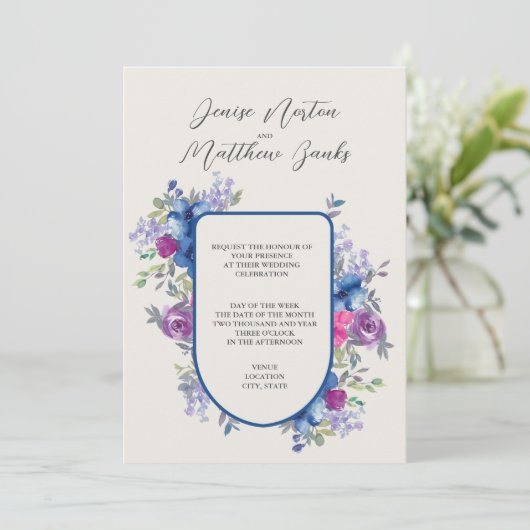 Einladung von Skydiver Blue and Snow White Weditat (Stehend Vorderseite)