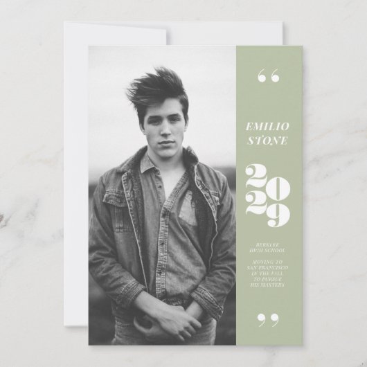 Einladung von Sleek Grad Abschluss (Vorderseite)