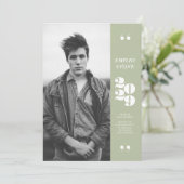 Einladung von Sleek Grad Abschluss (Stehend Vorderseite)