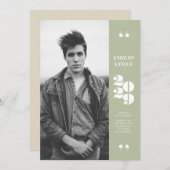 Einladung von Sleek Grad Abschluss (Vorne/Hinten)