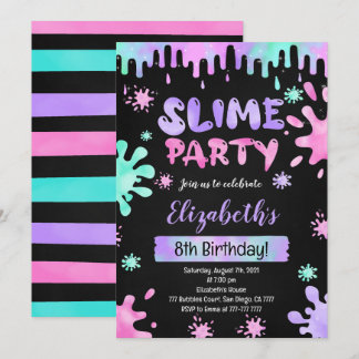 Einladung von Slime Birthday