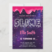 Einladung von Slime Birthday (Vorderseite)