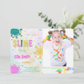 Einladung von Slime Foto (Stehend Vorderseite)