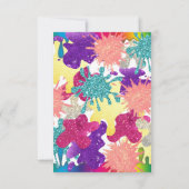 Einladung von Slime Party zum Geburtstag (Rückseite)