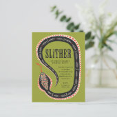 Einladung von Slither Snake Kid zum Geburtstag Postkarte (Stehend Vorderseite)