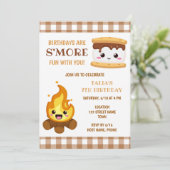 Einladung von Smores zum Geburtstag (Stehend Vorderseite)