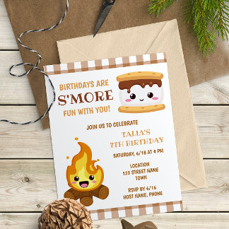 Einladung von Smores zum Geburtstag