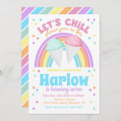 Einladung von Snow Cone zum Geburtstag (Vorne/Hinten)