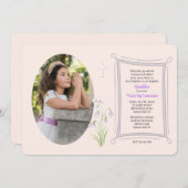 Einladung von Snowdrop Floral Foto (Vorne/Hinten)