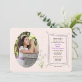 Einladung von Snowdrop Floral Foto (Stehend Vorderseite)