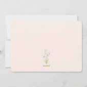 Einladung von Snowdrop Floral Foto (Rückseite)