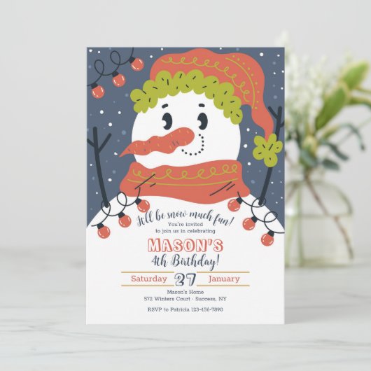 Einladung von Snowman (Stehend Vorderseite)