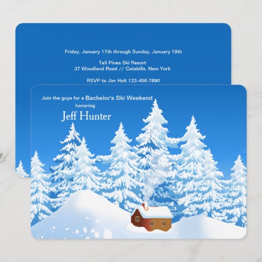 Einladung von Snowy Cabin (Vorne/Hinten)