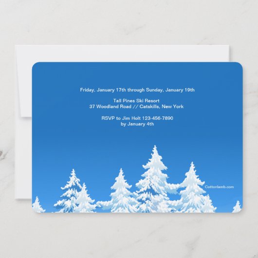 Einladung von Snowy Cabin (Rückseite)