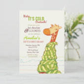 Einladung von Snug Giraffe (Stehend Vorderseite)