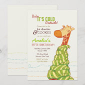 Einladung von Snug Giraffe (Vorne/Hinten)