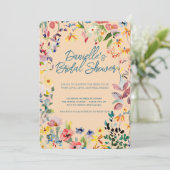 Einladung von Soft Petal Rain Bridal Dusche (Stehend Vorderseite)