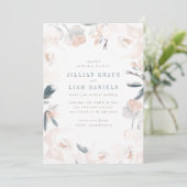 Einladung von Soft Pink Peony Wedding (Stehend Vorderseite)